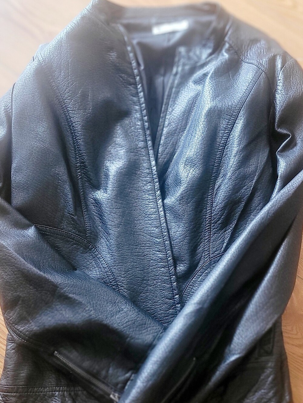 Revolution by Ricki's Black Faux Leather Bomber-Style Jacket